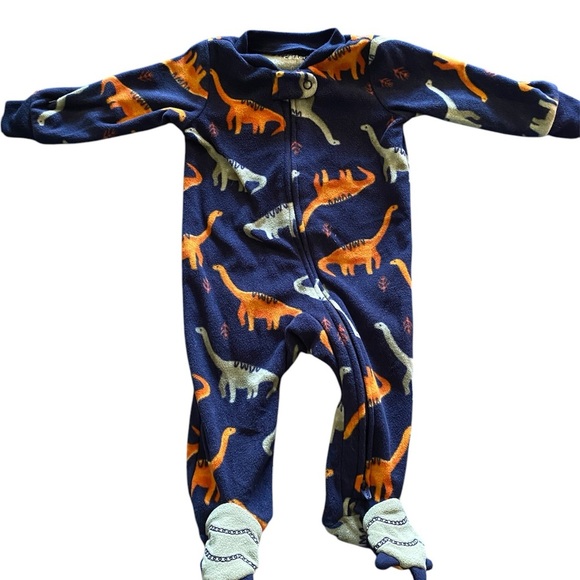 Carter's Other - Carter's Vibrant Blue and Orange Dinosaur Footie Pajama